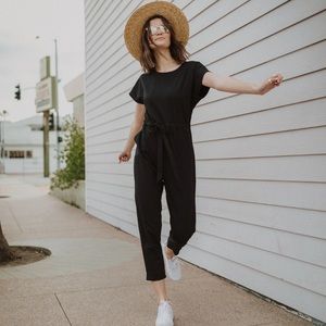 Piper and Scoot Bianca Cinch Jumpsuit in Black